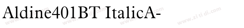 Aldine401BT ItalicA字体转换